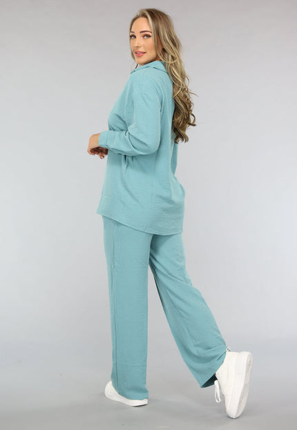 SALE30 Elastische Turquoise Two Piece