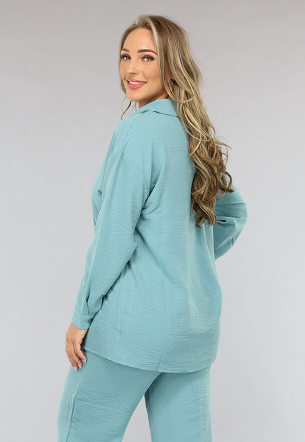 SALE30 Elastische Turquoise Two Piece