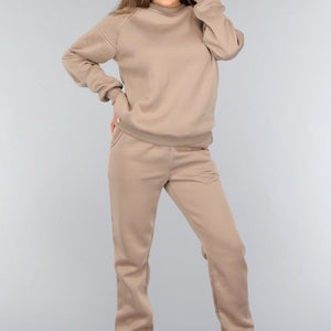SALE30 Fleece Jogger Set in Camel