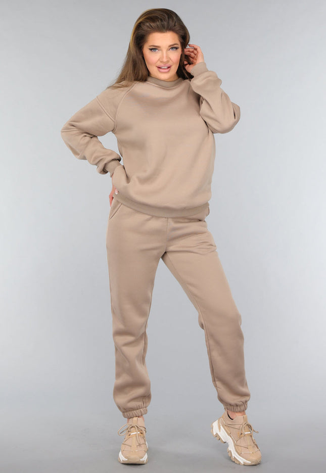 SALE30 Fleece Jogger Set in Camel