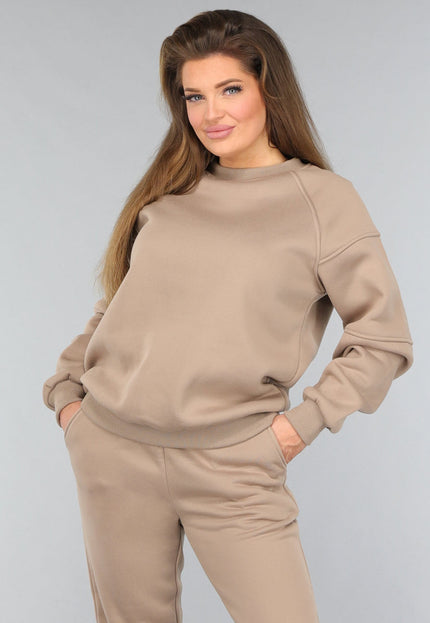 SALE30 Fleece Jogger Set in Camel