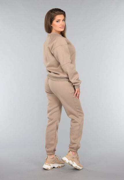 SALE30 Fleece Jogger Set in Camel