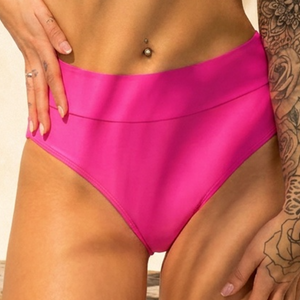 SALE30 Fuchsia Bikinislip met Hoge Taille