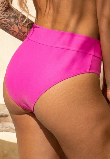 SALE30 Fuchsia Bikinislip met Hoge Taille