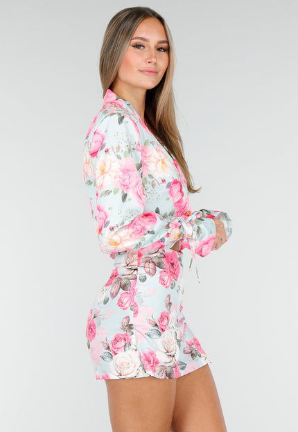 SALE30 Gebloemde Blazer Set met Stretch Rok