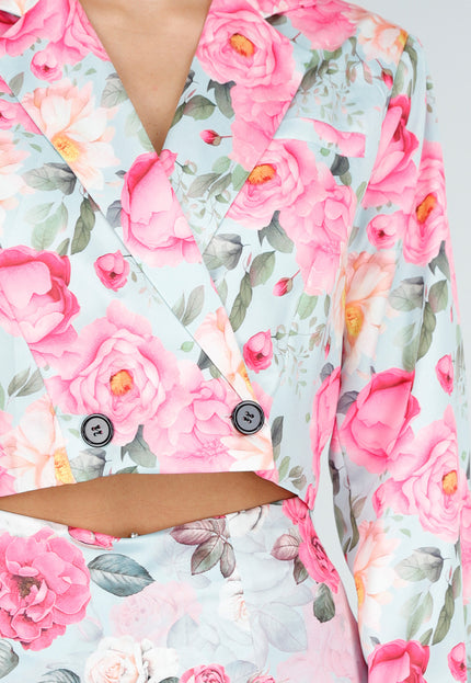 SALE30 Gebloemde Blazer Set met Stretch Rok