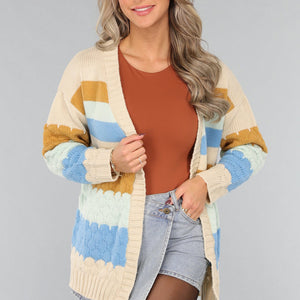 SALE30 Gebreid Multicolor Cardigan Vest