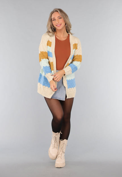 SALE30 Gebreid Multicolor Cardigan Vest