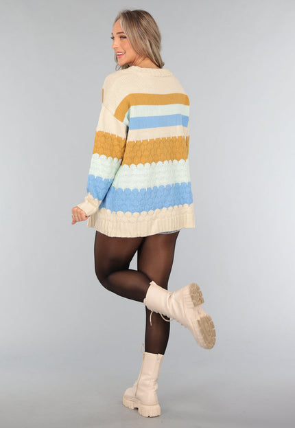 SALE30 Gebreid Multicolor Cardigan Vest