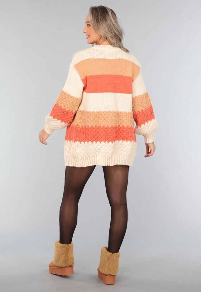 SALE30 Gebreide Multicolor Cardigan