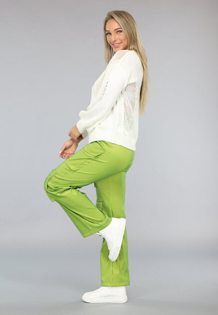 SALE30 Gebroken Witte Trui met Gescheurde Look