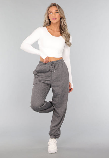 SALE30 Grijze Basic Joggingbroek