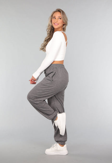 SALE30 Grijze Basic Joggingbroek