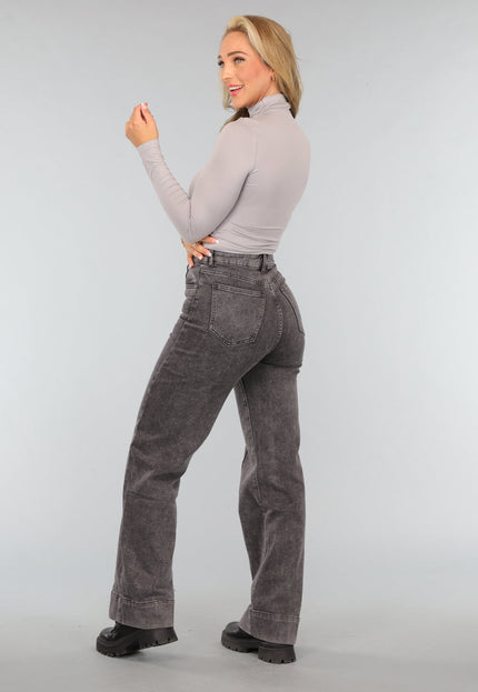 SALE30 Grijze Lange Mouwen Top met Turtleneck