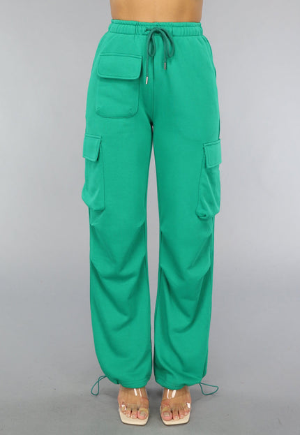 SALE30 Groene Cargo Jogger met Stretch