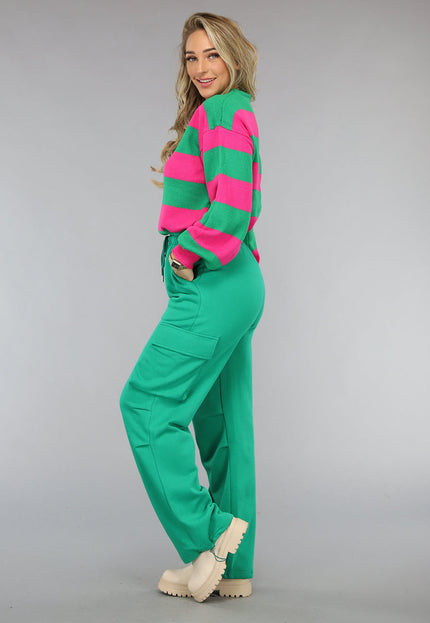 SALE30 Groene Cargo Jogger met Stretch