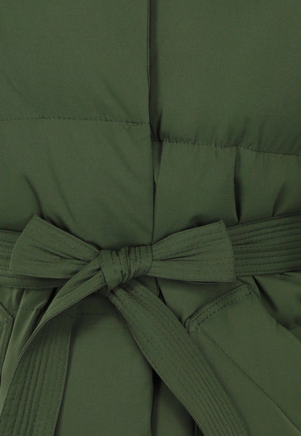 SALE30 Groene Lange Gewatteerde Bodywarmer