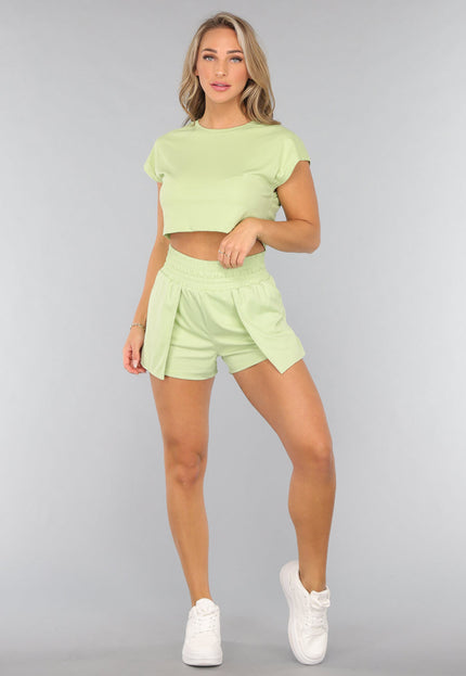 SALE30 Groene Loose Fit Sportshort
