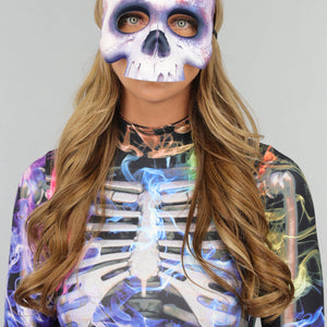 SALE30 Half Skeletten Masker met Bloed Spatten