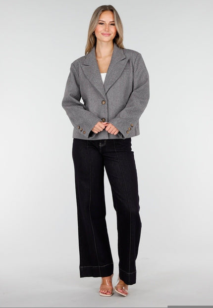 SALE30 Hoge Taille Jeans in Donkerblauw Stretch Denim