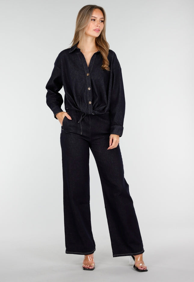 SALE30 Hoge Taille Stretch Jeans met Elastische Band