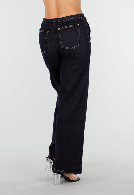 SALE30 Hoge Taille Stretch Jeans met Elastische Band