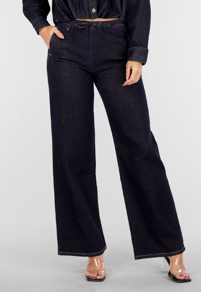 SALE30 Hoge Taille Stretch Jeans met Elastische Band