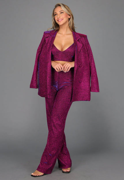 SALE30 Holografische Oversized Glitter Blazer