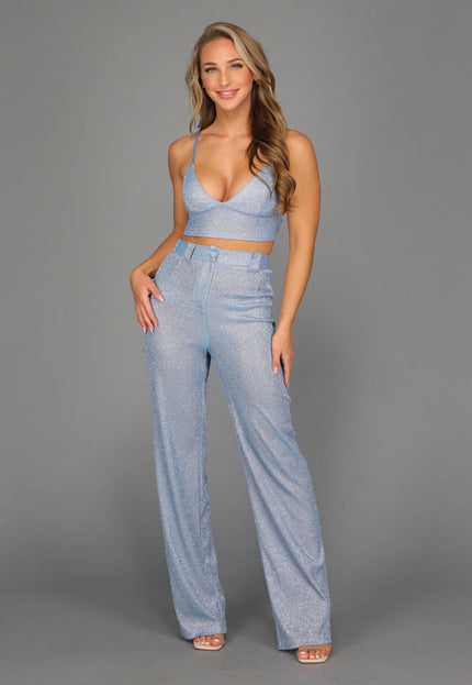 SALE30 Ice Blue Statement Triangel Bralette