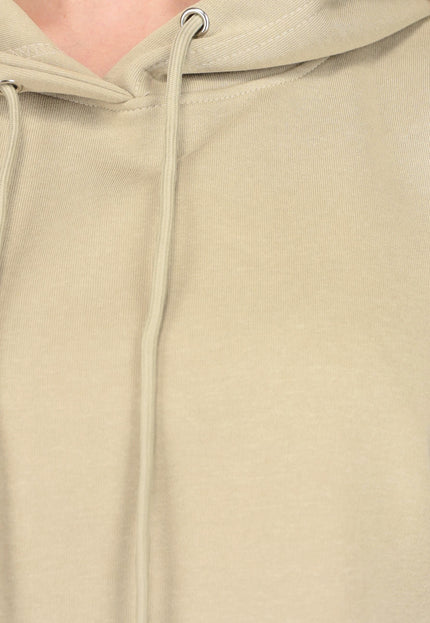 SALE30 Khaki Cropped Sweater met Capuchon