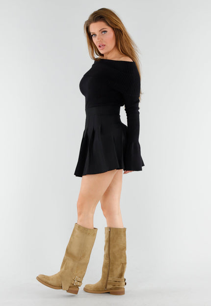 SALE30 Khaki Hoge Laarzen met Gespdetail