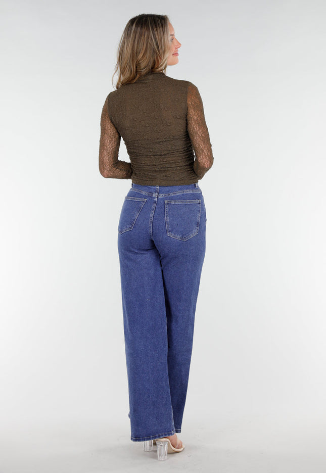 SALE30 Khaki Kanten Stretch Top