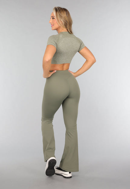 SALE30 Khaki Short Sleeve Sporttop