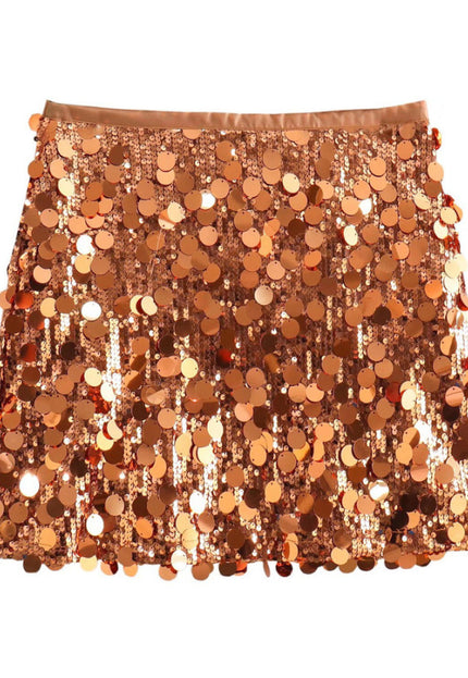 SALE30 Koperkleurige Glitter Rok