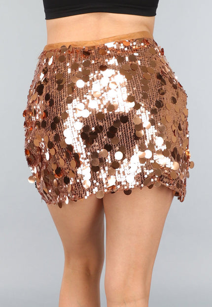 SALE30 Koperkleurige Glitter Rok