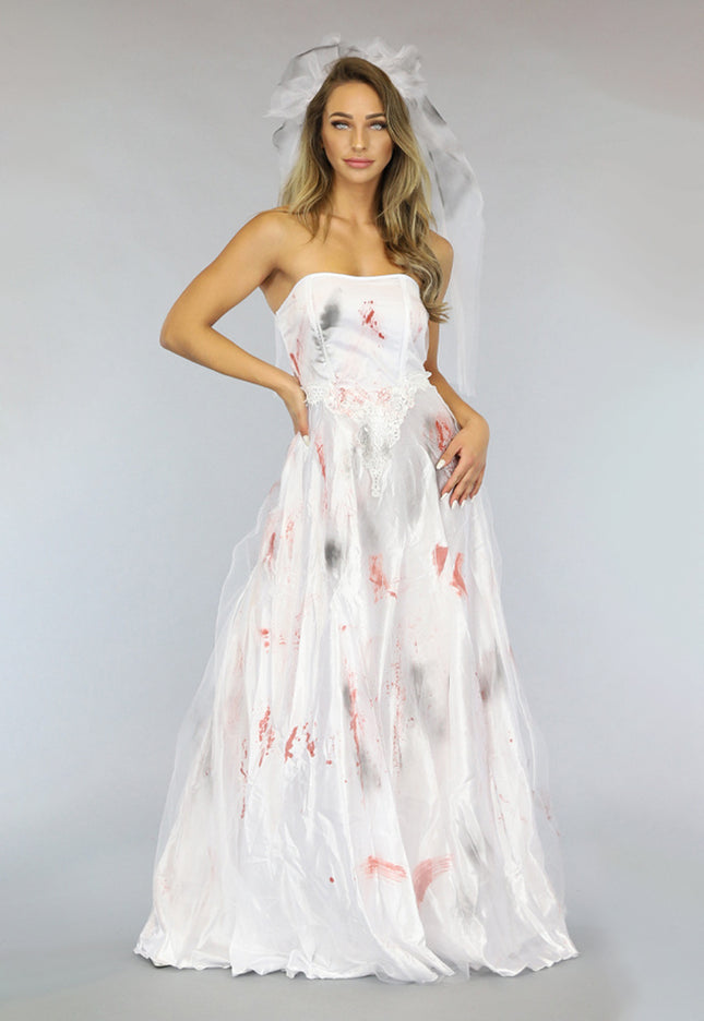 SALE30 Lang Bridezilla Kostuum