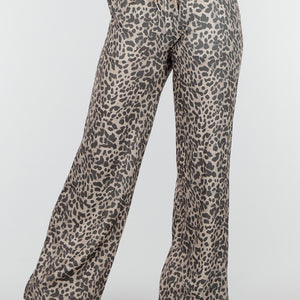 SALE30 Leopard Print Rechte Broek