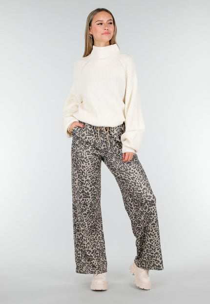 SALE30 Leopard Print Rechte Broek