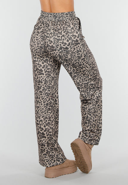SALE30 Leopard Print Rechte Broek