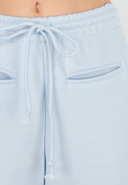SALE30 Lichtblauwe Barrel Joggingbroek met Trekkoord