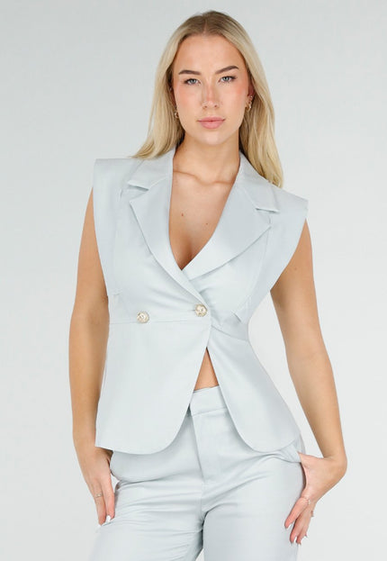 SALE30 Lichtblauwe Gilet Top