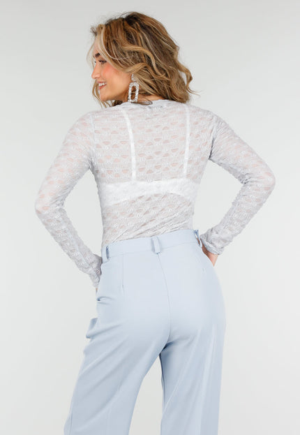 SALE30 Lichtblauwe Mesh Body