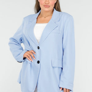 SALE30 Lichtblauwe Oversized Blazer