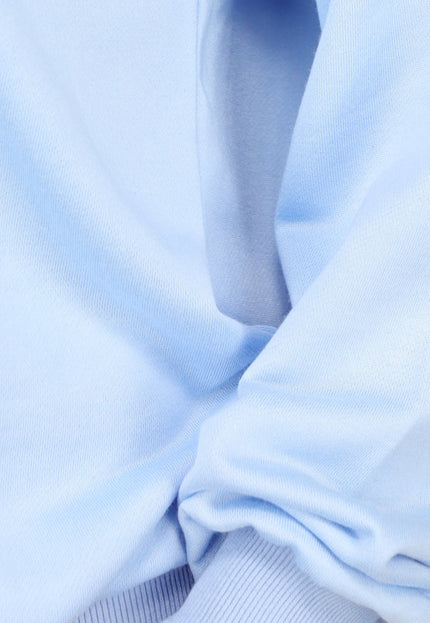 SALE30 Lichtblauwe Trui met Omgeslagen Kraag