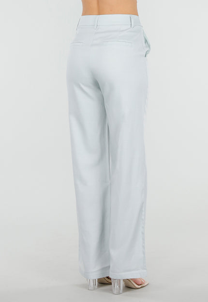 SALE30 Lichtblauwe Wide Leg Pantalon