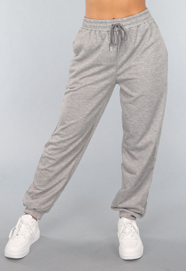 SALE30 Lichtgrijze Basic Jogger