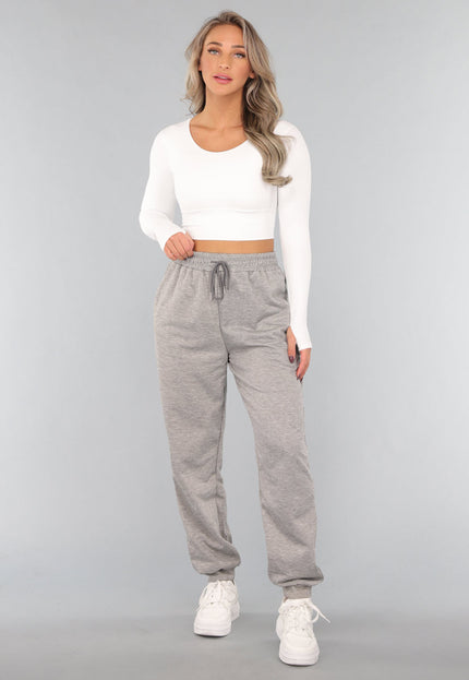 SALE30 Lichtgrijze Basic Jogger