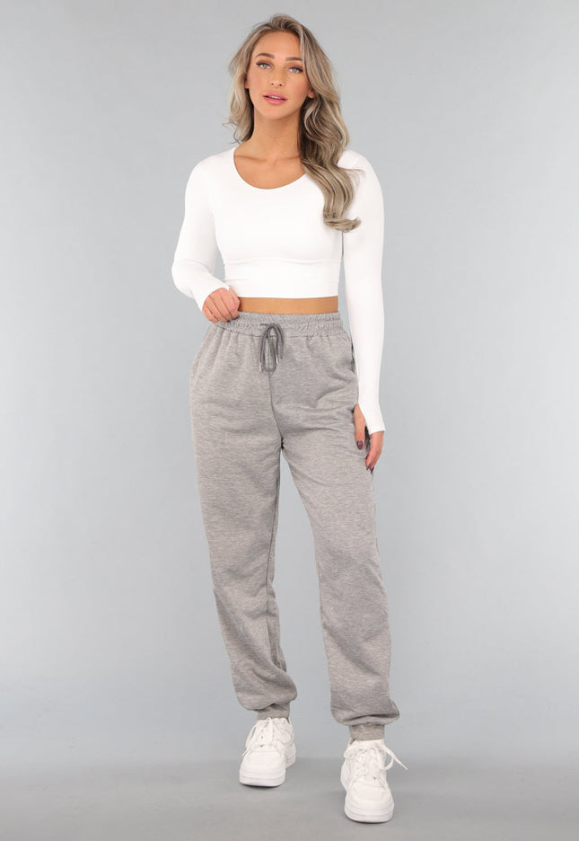 SALE30 Lichtgrijze Basic Jogger