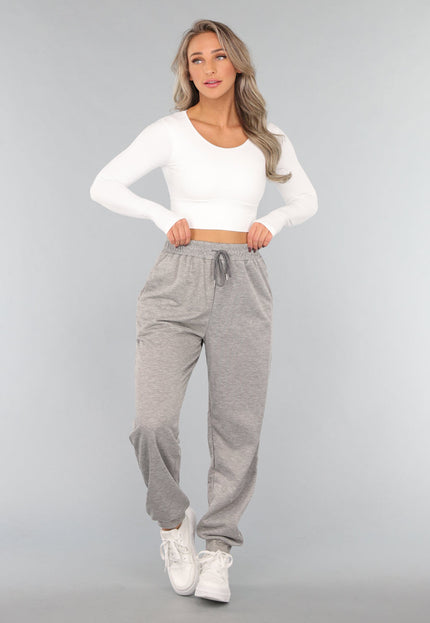 SALE30 Lichtgrijze Basic Jogger
