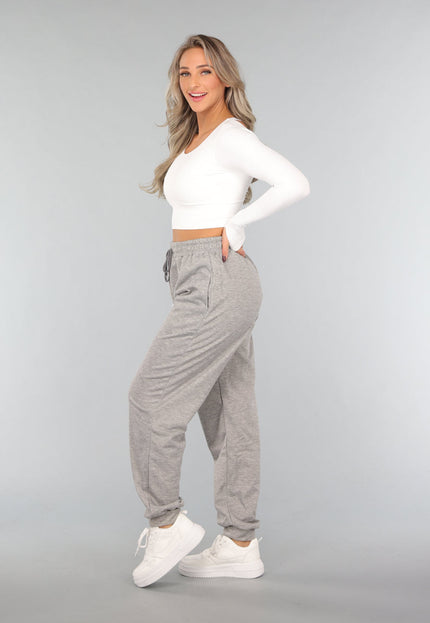 SALE30 Lichtgrijze Basic Jogger